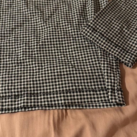 Doen Paulette gingham checkered long sleeve  top - Picture 7 of 9
